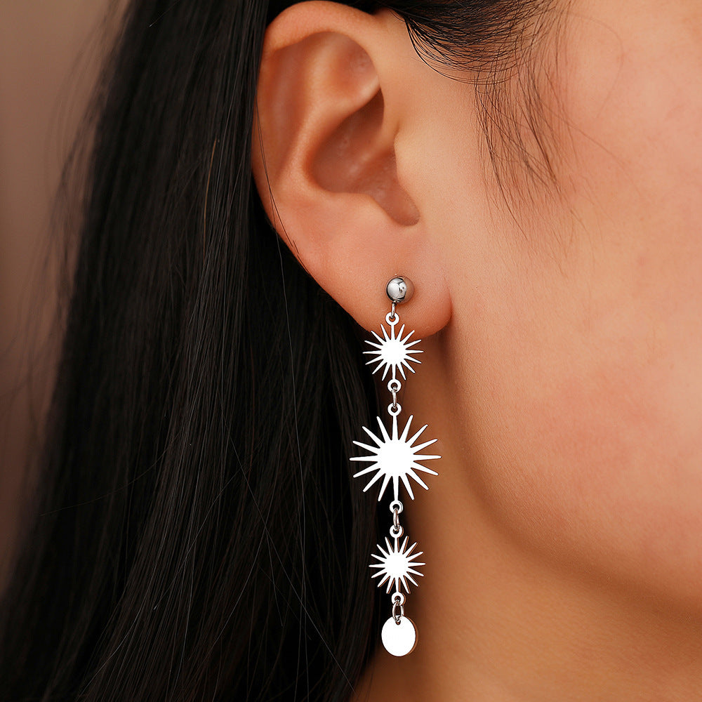 Long Tassel Stainless Steel Ornament New Multiple Suns