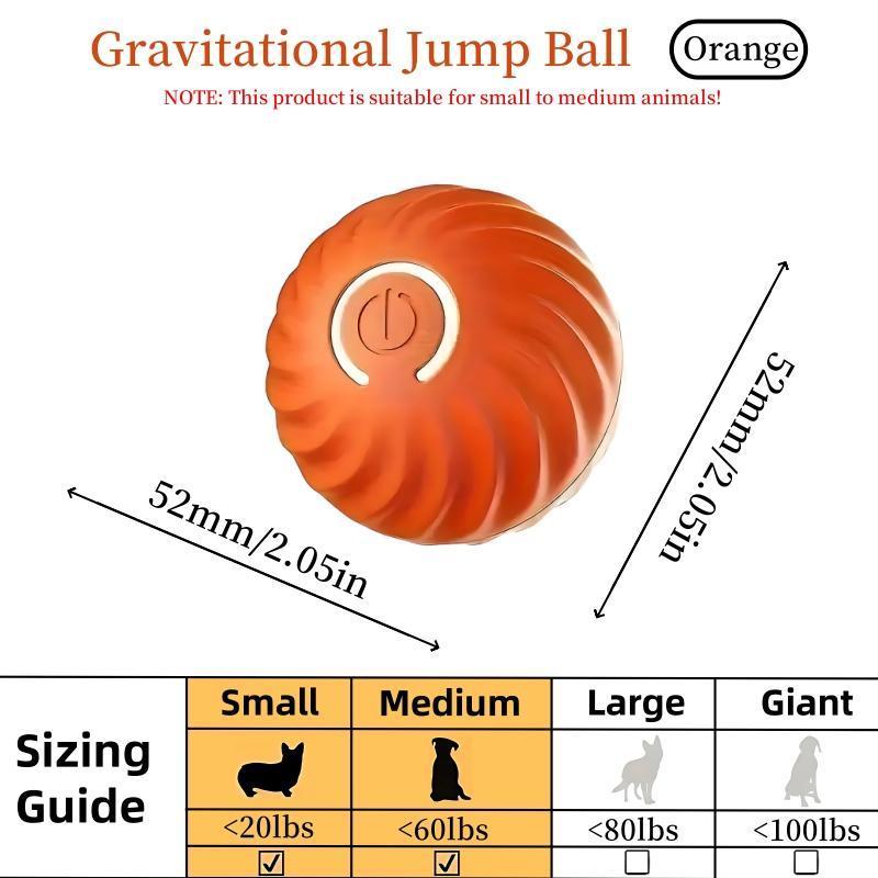 US Local Blue And Orange Pet Bouncing Ball Fun Pet Bouncing Ball For Cats And Dogs