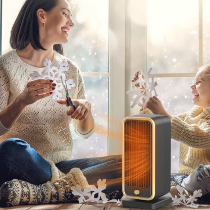 US Local 1 Pc 500W Portable Electric Heater PTC Ceramic Heating Space Heater Overheating Tip Over Protection 3S Heating Space For 322 Sq FT Home Office Use