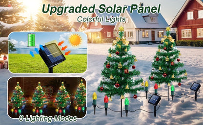 US Local Solar Christmas Tree Lights For 2 Pcs