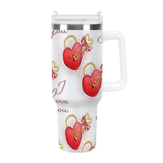 PHDT00525 POD US Local Tumbler 40oz Large Capacity Car Cup Love, Shrink, Key, Love