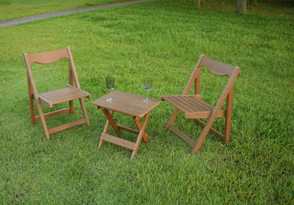 US Local HIPS Outdoor Bistro Set  Foldable Table & 2 Chairs, Rectangular Shape