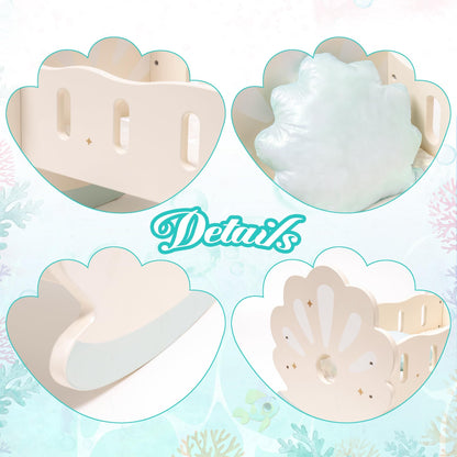 US Local ROBOTIME Baby Doll Crib, Baby Doll Bed, Doll Rocking Cradle Baby Doll Accessories Furniture With Bedding For 18 Inch Dolls