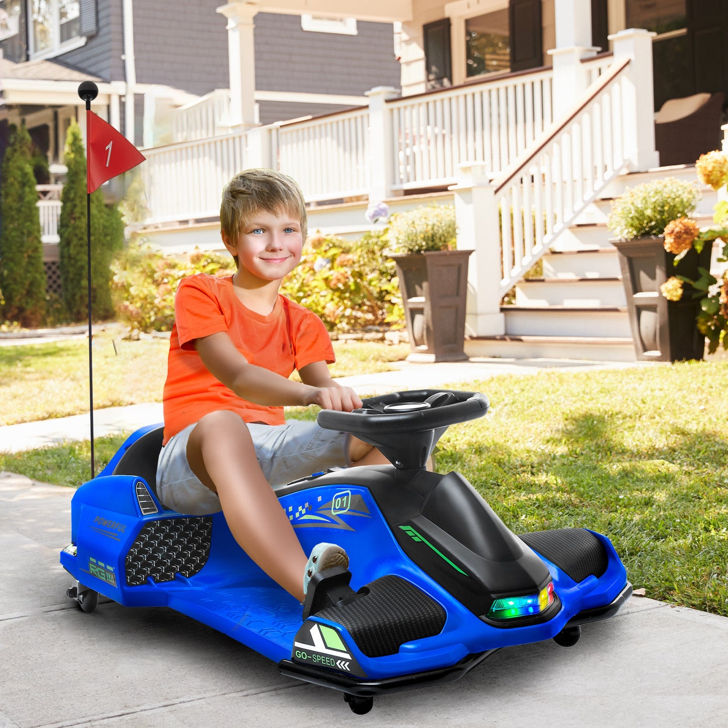 US Local 12V Electric Drifting Go Kart w/ Slow Start