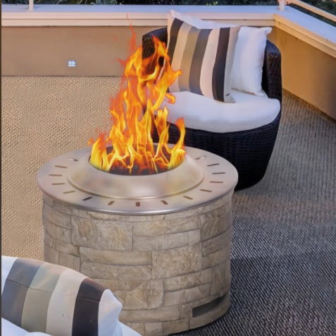 US Local Stackstone Look Smokeless Firepit With Wood PelletTwigWood As The Fuel
