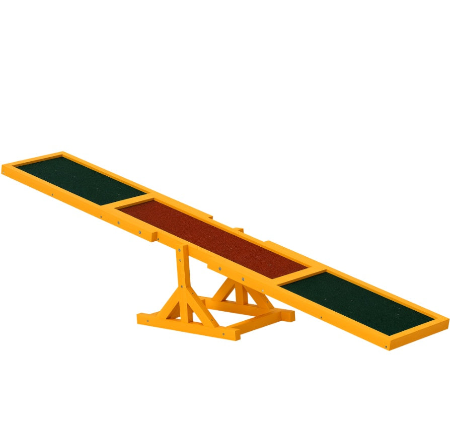 US Local Wooden Dog Agility Seesaw, Training And Exercise Equipment, Weather Resistant, 71  L, Natural