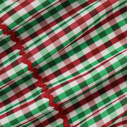 US Local Toddler Infant Baby Girls Christmas Dress Short Sleeve Christmas Tree Embroidered Plaid Casual Party Dresses