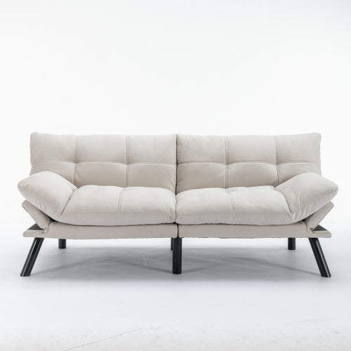 US Local Cream Convertible Folding Modern Sofa Bed