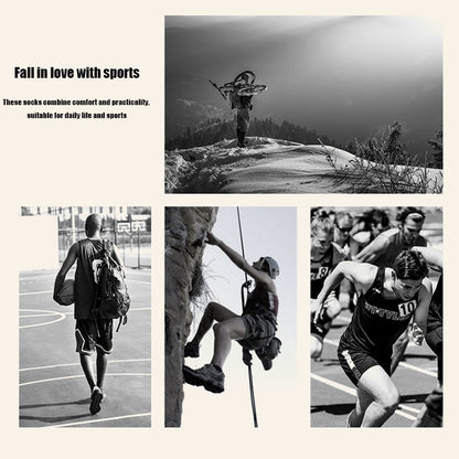 US Local 9 Pairs Men Compression Crew Running Socks Athletic Socks  With Cushion Work Hiking Basketball Sport Socks Anti-odor And Anti-slip For Running Fitness Hiking And Cycling