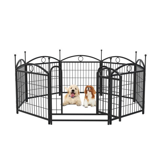 US Local Dog Playpen Indoor 24 Inch 8 Panel Metal Dog Playpen