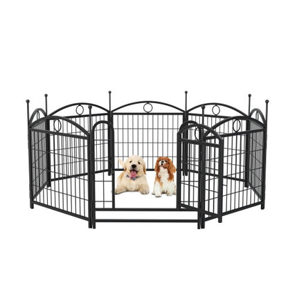 US Local Dog Playpen Indoor 24 Inch 8 Panel Metal Dog Playpen