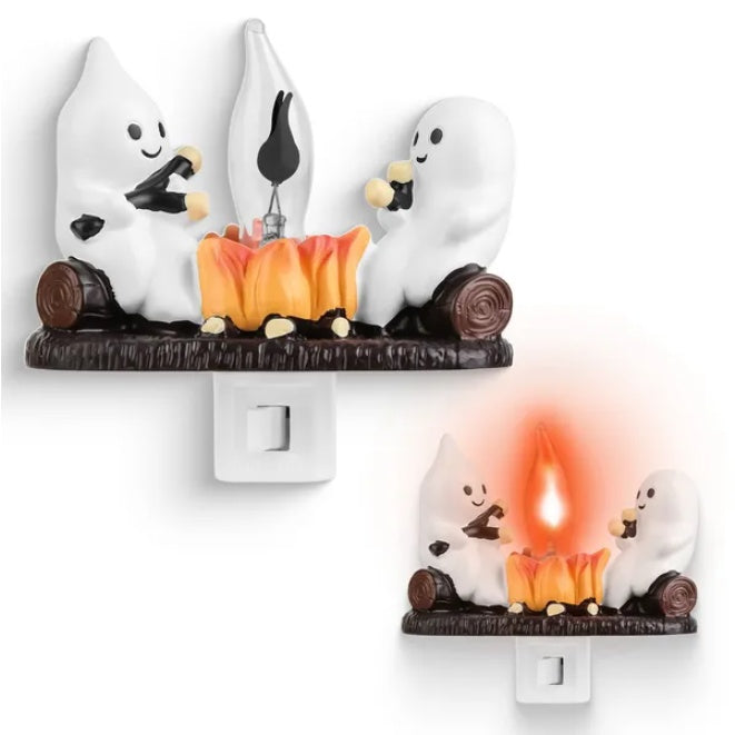 US Local 2 Ghostly Bonfires Flashing Flames Night Lights Indoor