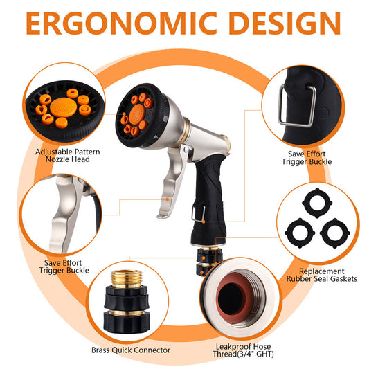 US Local Home Fashion Simple 9 Function Garden Hose Spray Gun