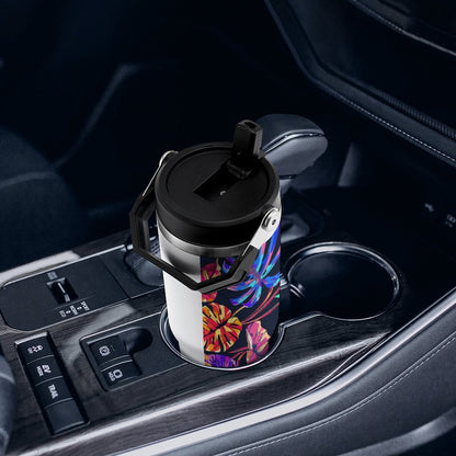 POD US Local Tumbler 30oz Large Capacity Car Cup Monstera, Purple, Pink, Tropical Style