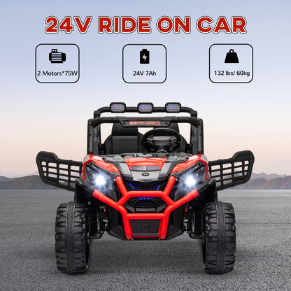 US Local 2 Seater 24V Kids Electric Car w/ Remote Control