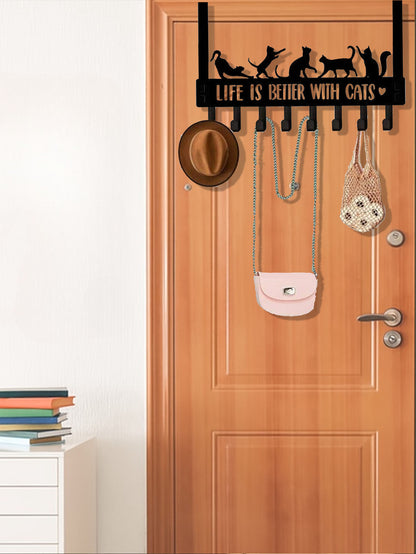US Local Over-The-Door Cat Organizer,8 Multi-Purpose Hooks For Wall Or Door, Home Storage