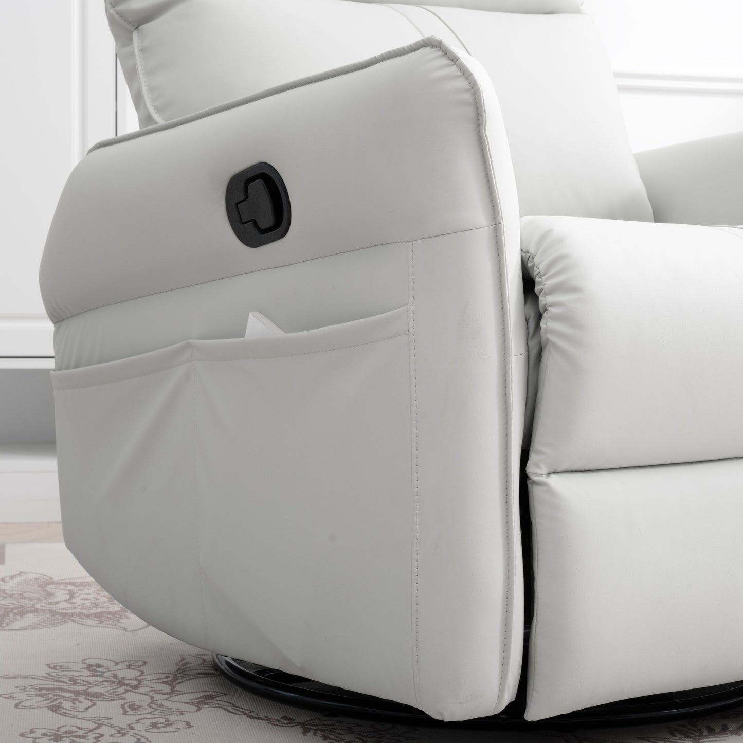 360  Swivel Rocking Recliner Chair, Nursery Glider, Modern Small Rocker