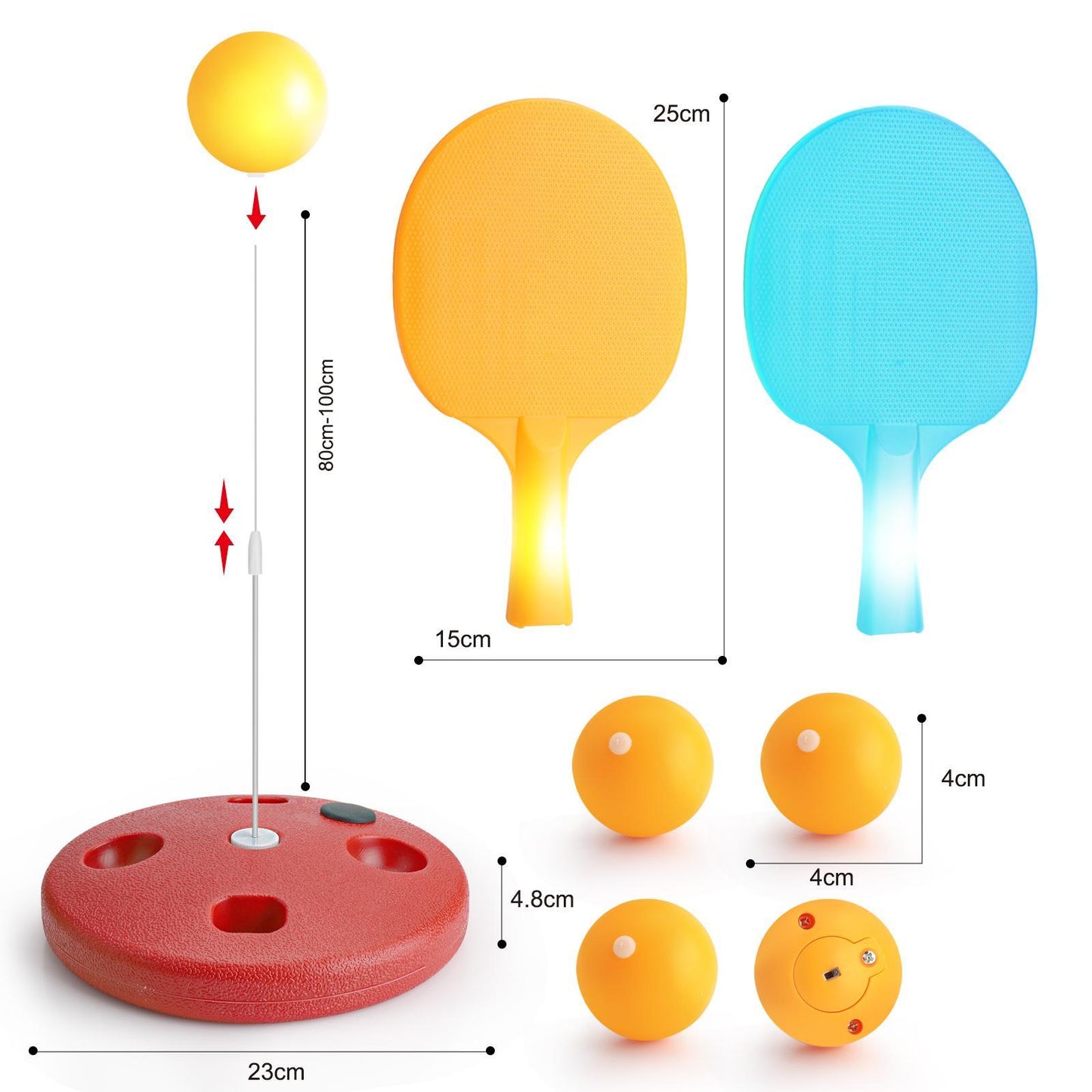 US Local Glowing Ping-Pong Set - The Luminous Delight Of Night Games With Flashing Lights, Easy To Play, And Endless Laughter