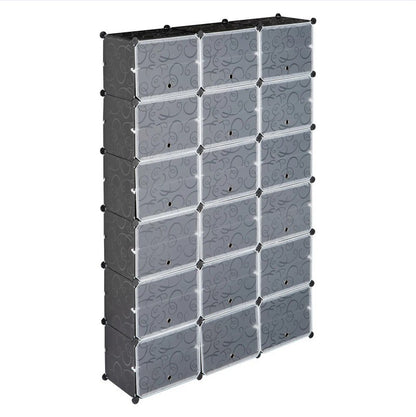 US Local 12 Layer Portable 72 Pairs Shoe Rack Storage Rack 36 Grid Tower Rack Storage Cabinet Bracket