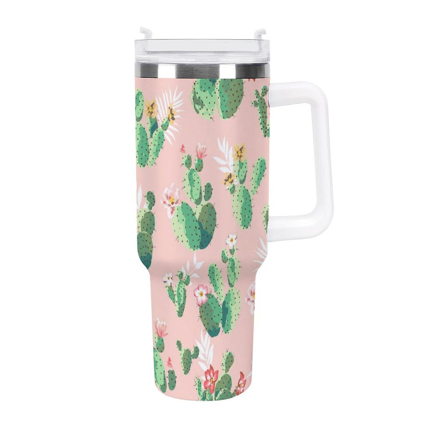 PHDT00045 POD US Local Tumbler 40 oz Large Capacity Car Cup Cactus, Tropical, Pink