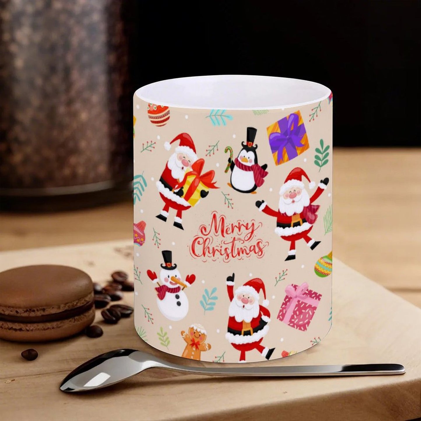 POD US Local White mug with full print, Christmas Santa, Gifts 0035