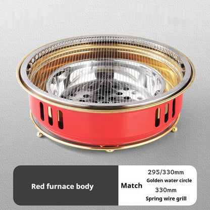 Household Carbon Commercial Round Barbecue Oven