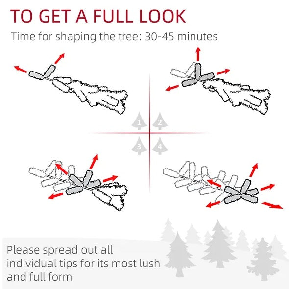 US Local 7.5' Tall Unlit Snow Flocked Artificial Christmas Tree Slim Pencil Xmas Tree With Pine Shape And Realistic Branches, Pink