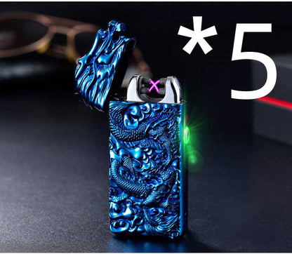 Rechargeable lighter creative metal windproof cigarette lighter