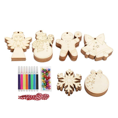 US Local Wooden Christmas Ornaments Blank Wooden Discs With Holes