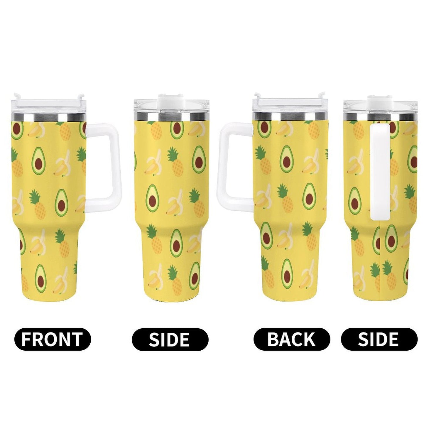 PHDT00096 POD US Local Tumbler 40 oz Large Capacity Car Cup Summer, Banana, Pineapple