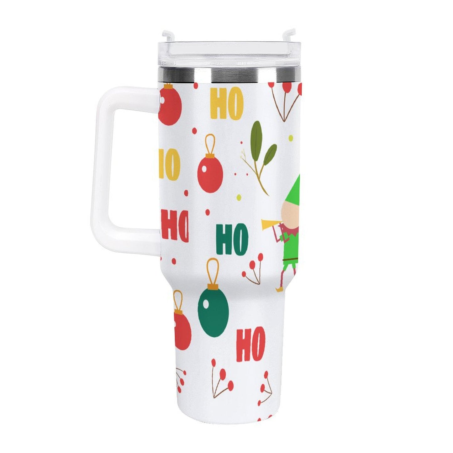 PHDT00164 POD US Local Tumbler 40 oz Large Capacity Car Cup Christmas Elf Green
