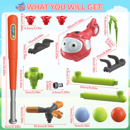 US Local 4 In 1 Water Sprinklers T Ball Set For Kids And Toddlers, Baseball Sprinkler For Backyard Helicopter Toy Outdoor Game, Attaches To Garden Hose Summer Yard Pool Water Toy