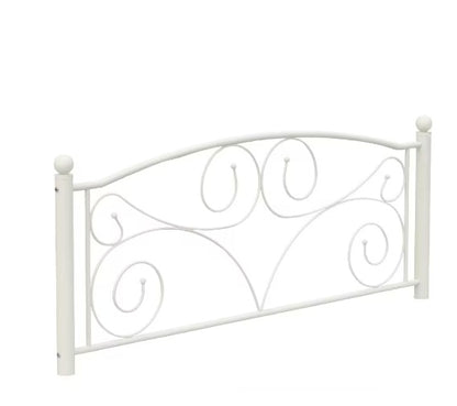 US Local Full Size Unique Flower Sturdy System Metal Bed Frame With Headboard And Footboard