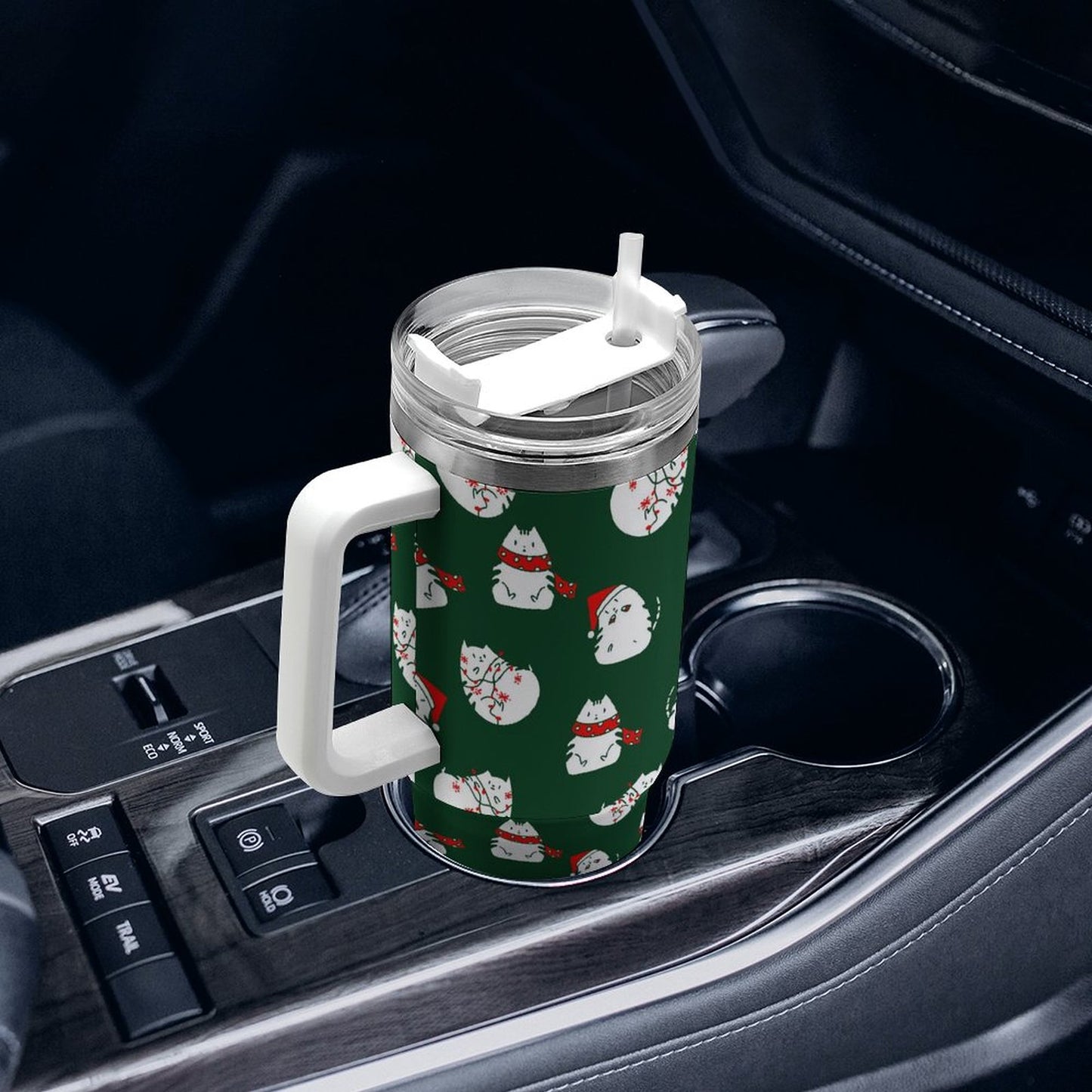 PHDT00017 POD US Local Tumbler 40 oz Large Capacity Car Cup Christmas Cat