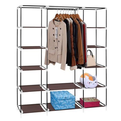 US Local Non Woven Wardrobe With 5 Layers And 12 Compartments