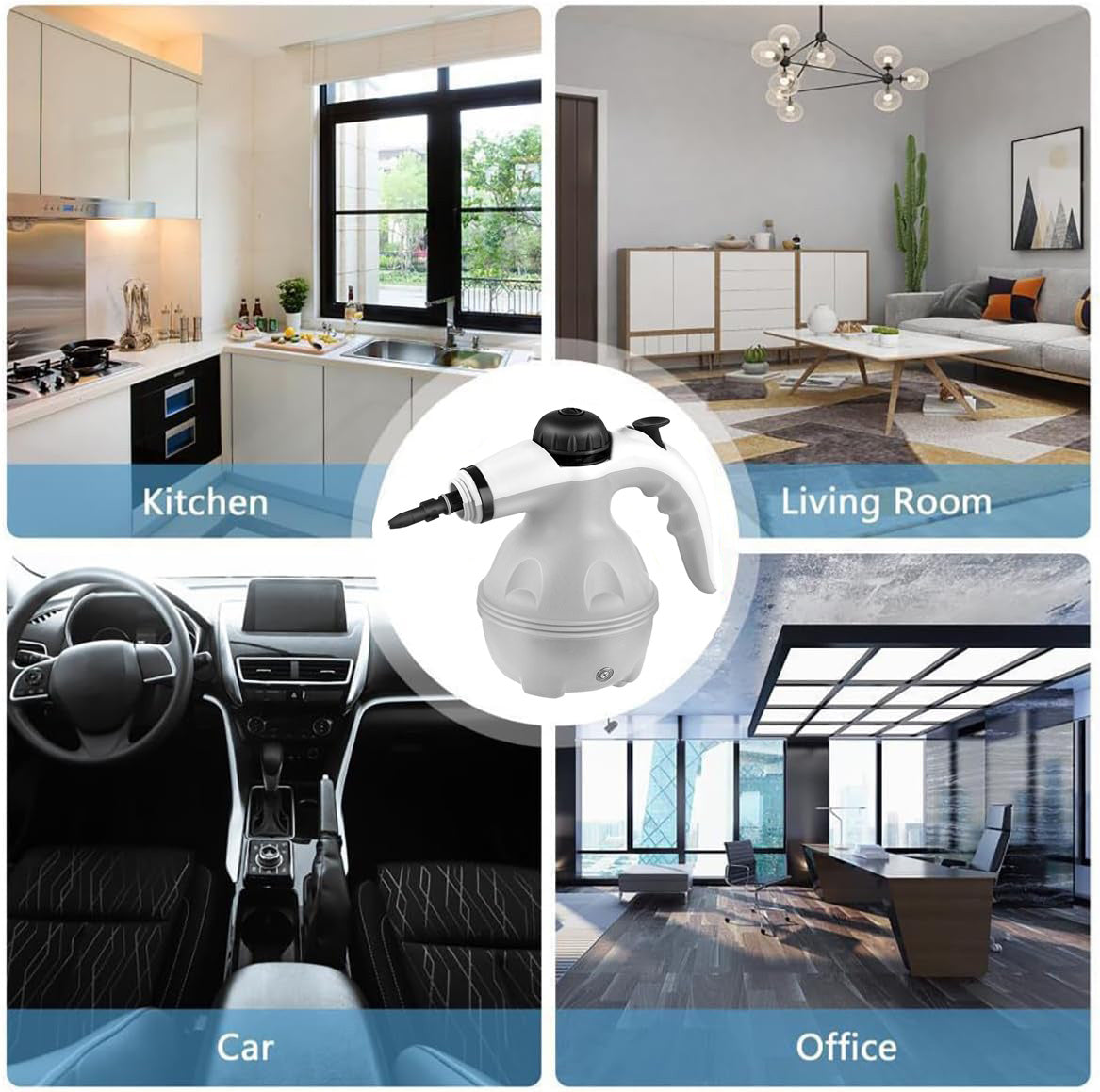 US Local Grenade Steam Cleaner, Pressurized Handheld Cleaner For Household Use, Equipped With 12 Accessories, For Multiple Surfaces And A Powerful Home Steam Machine For Cleaning In Various Scenarios.