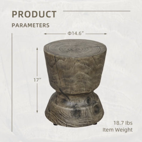 US Local 14.6 X 17 Wood Grain Decorative Table