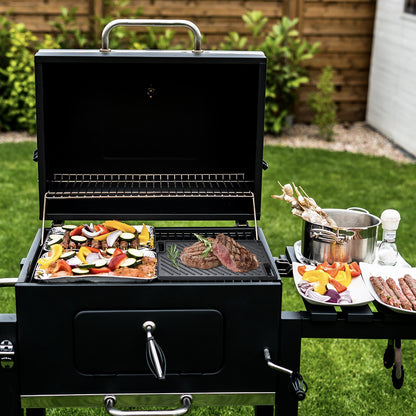 US Local VEVOR Reversible Grill Griddle, Pre-Seasoned Cast Iron Griddle, Rectangular Double Burner Griddle Pan, Non-Stick Family Pan Cookware With Handles, Flat Top Plate For BBQ, Gas Grill, Black