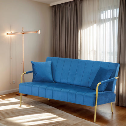 US Local Modern Velvet Loveseat Sofa For Living Room