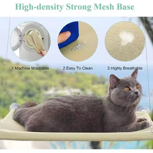 US Local STOCK Hiphoppet Best Selling Washable Window-Mounted Sucker Cat Hammock Cat Nest Seat Elaxing Spot To Lounge For Cats