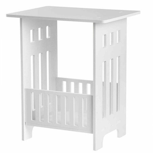 UK Local White Bedside Table Cabinet Nightstand Small Side End Table Storage Organizer U