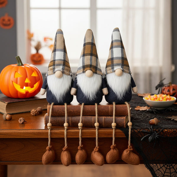 US Local 3PCS Set Christmas Gnomes Decorations Harvest & Thanksgiving Home Table Ornaments, Cute Holiday Decorations For Party Gifts, Autumn Farmhouse Gnome Centerpiece FBA Shipment