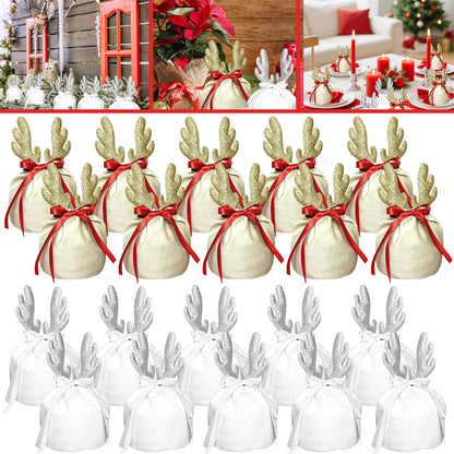US Local 5 Pcs Christmas Antler Gift Bags