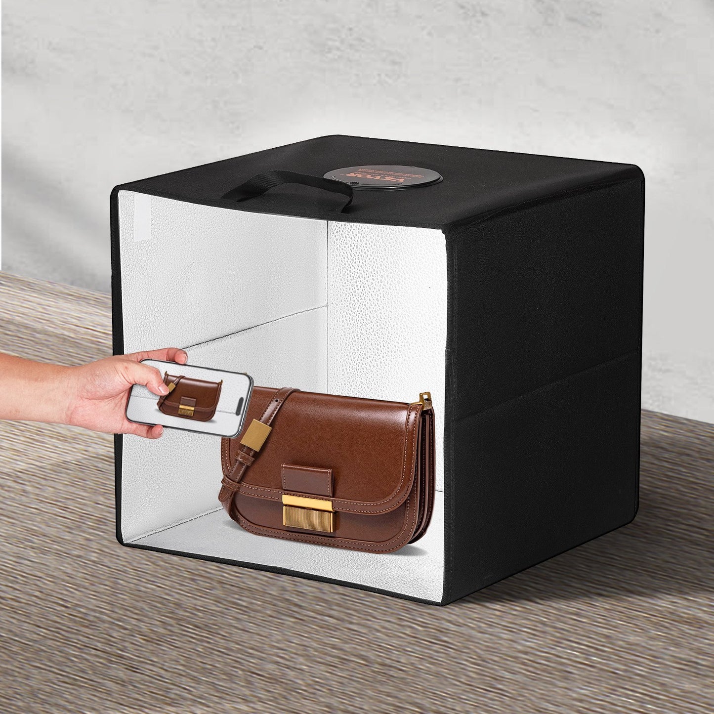 US Local VEVOR  Photo Studio Light Box 3000-5600K 6 Double-Sided Color Backdrops