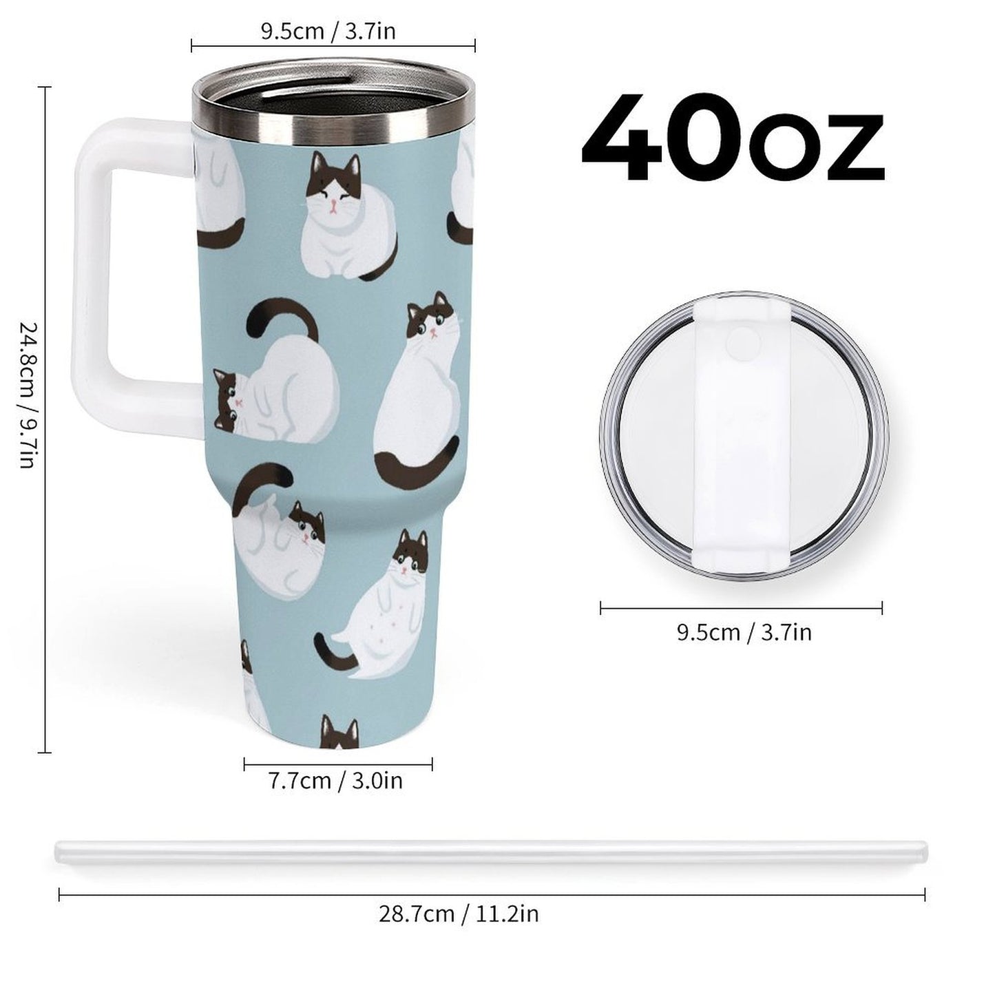 PHDT00253 POD US Local Tumbler 40 oz Large Capacity Car Cup Cat