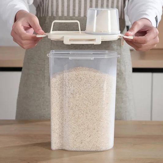 US Local Sealed Food Storage Containers With Lids - Leak-proof And Moisture-proof Kitchen Storage Boxes, Suitable For Grains, Nuts, Flour And Rice - Made Of Durable PE Material
