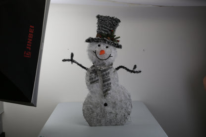 US Local 1Pc LED Christmas Snowman Decoration Light Collapsible Battery Operated Lighted Snowman Indoor Outdoor Garden Light With Removable Hands Scarf