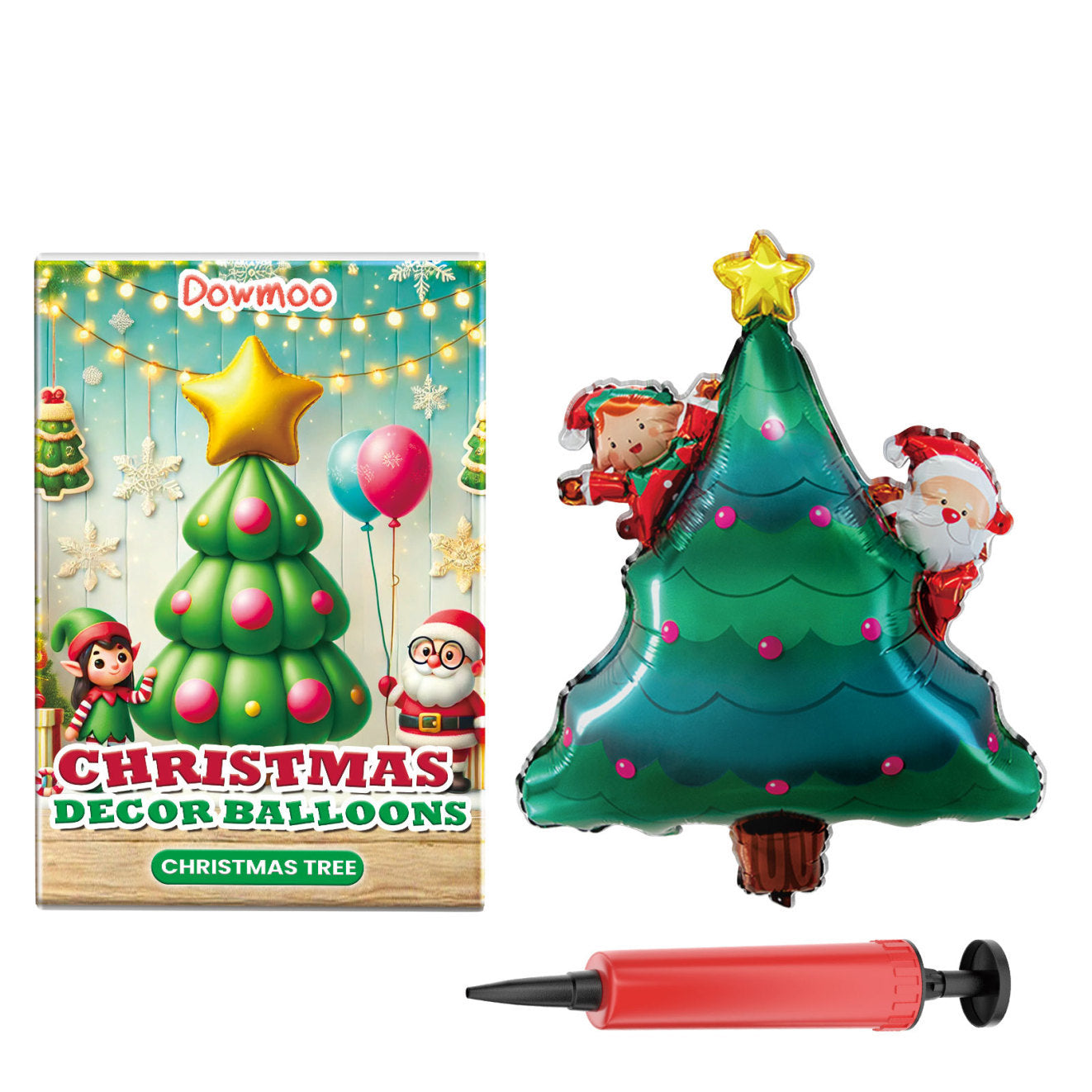US Local Dowmoo Christmas Balloon Balloon Standing Santa Claus Reindeer Christmas Tree Event Atmosphere Decoration