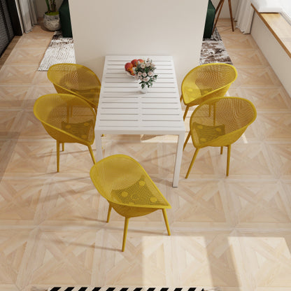 US Local 2 Pack Modern Lounge Chairs  Indoor Outdoor All-Weather PP Plastic, Lightweight For Patio, Beach, Living Room