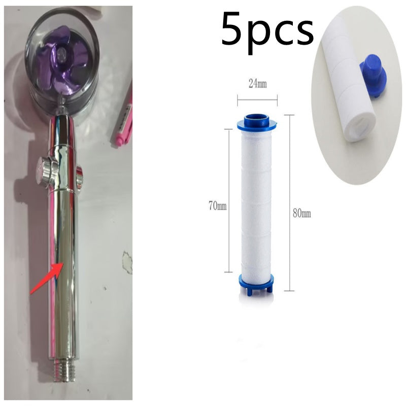 Turbo Propeller Shower Head Water Saving High Preassure Flow 360 Degrees With Fan Extension Showerhead Rainfall With Holder